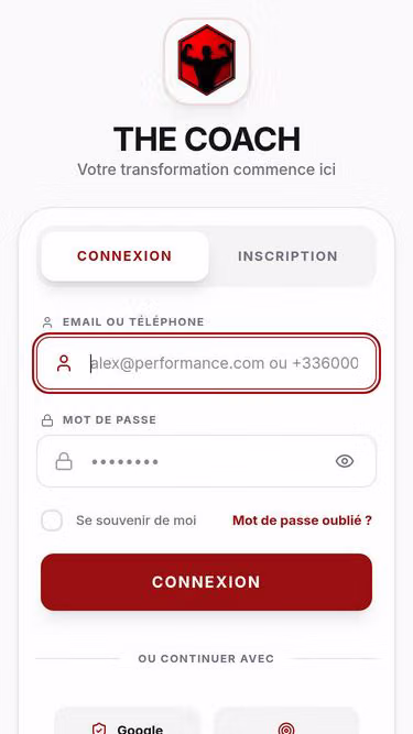 Screenshot of thecoach.one