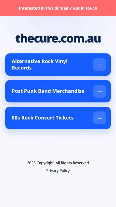 Screenshot of thecure.com.au