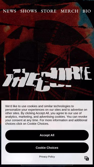 Screenshot of thecure.com