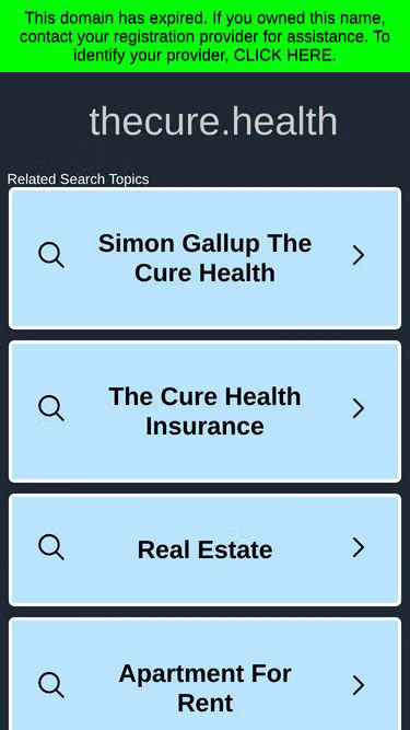 Screenshot of thecure.health