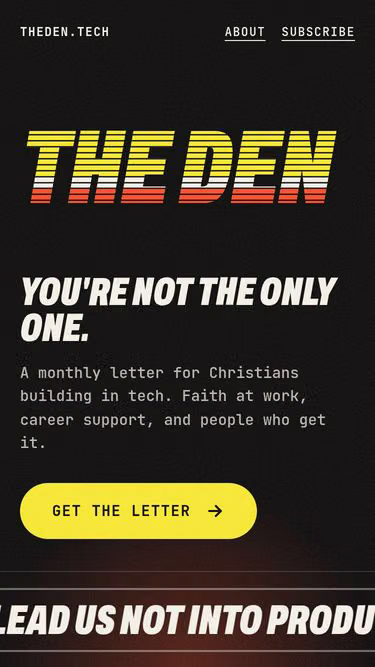 Screenshot of theden.tech