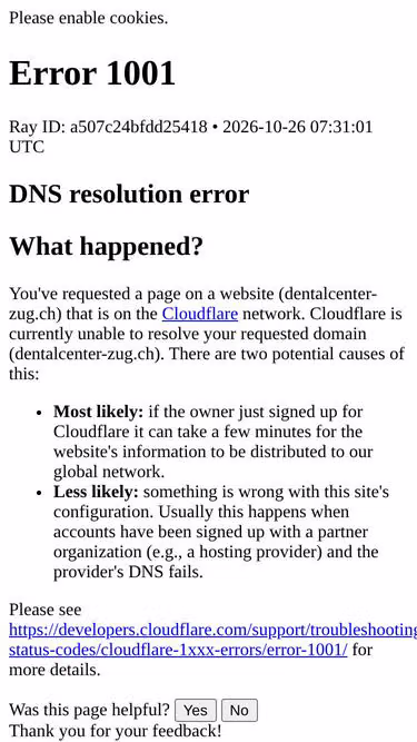 Screenshot of thedentist.ch