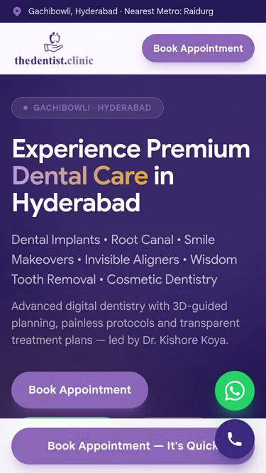 Screenshot of thedentist.clinic