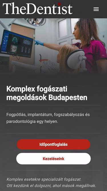 Screenshot of thedentist.hu