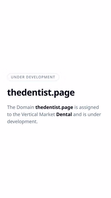 Screenshot of thedentist.page