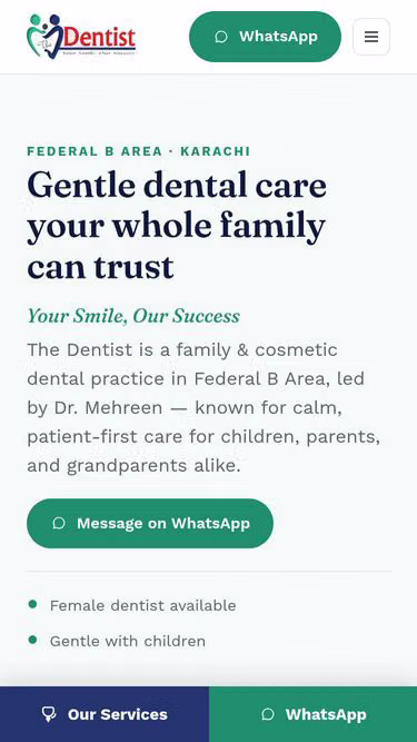 Screenshot of thedentist.pk