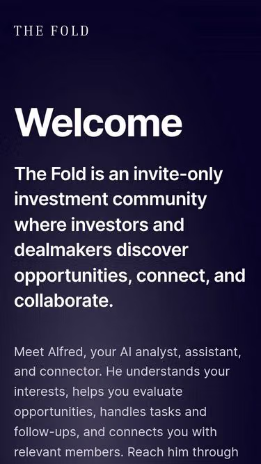 Screenshot of thefold.club