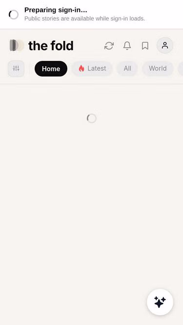 Screenshot of thefold.one