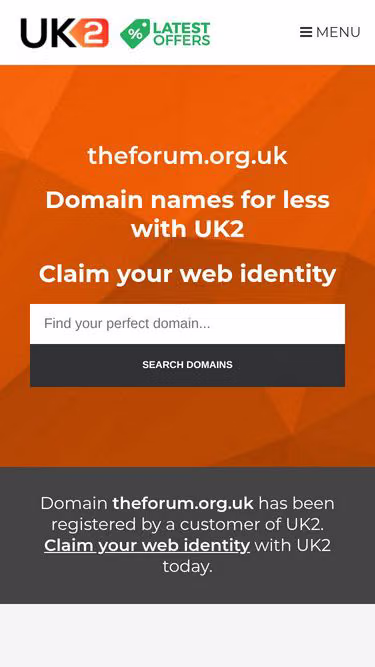 Screenshot of theforum.org.uk
