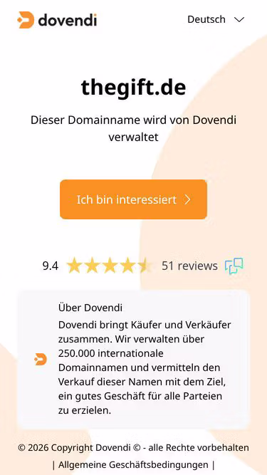 Screenshot of thegift.de