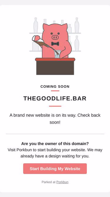 Screenshot of thegoodlife.bar