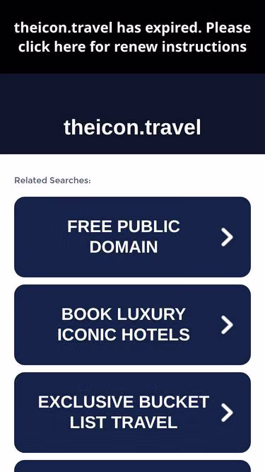 Screenshot of theicon.travel
