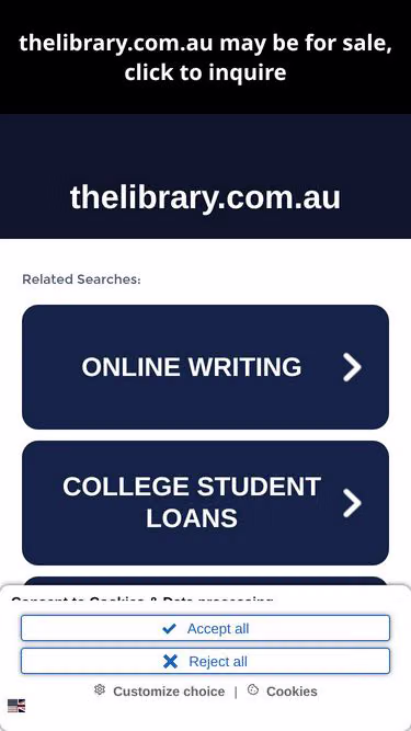 Screenshot of thelibrary.com.au
