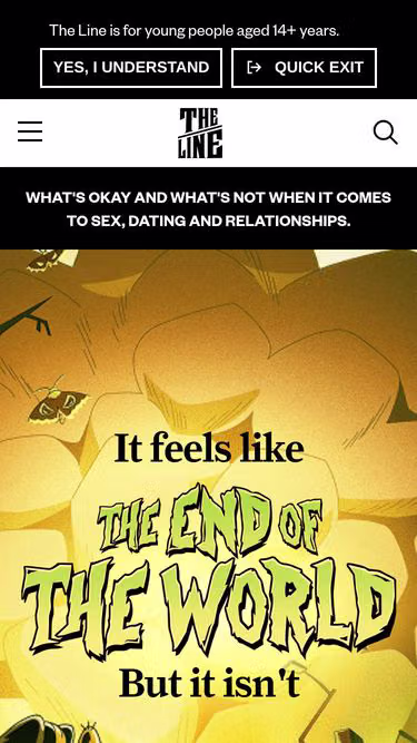 Screenshot of theline.au