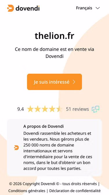 Screenshot of thelion.fr