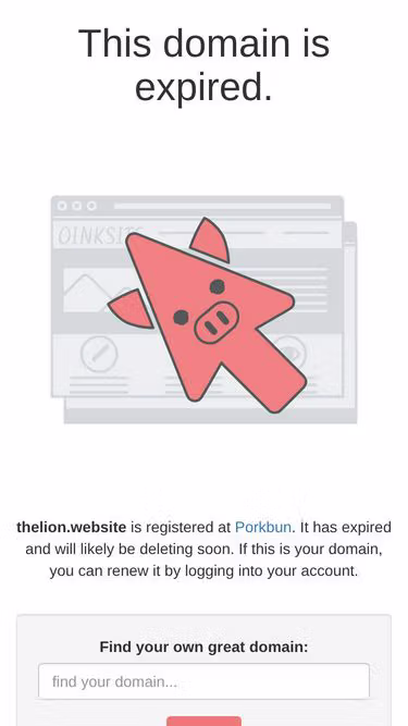 Screenshot of thelion.website