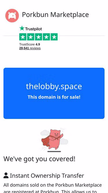 Screenshot of thelobby.space