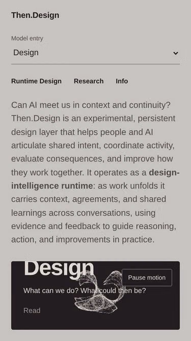 Screenshot of then.design