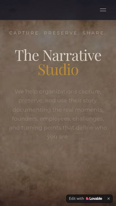 Screenshot of thenarrative.studio