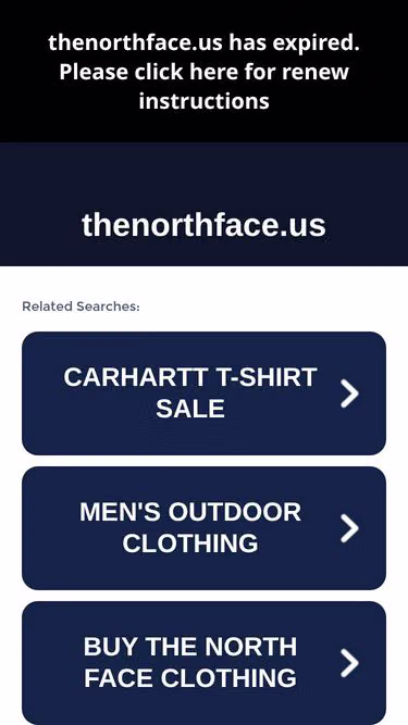Screenshot of thenorthface.us