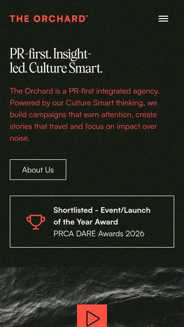 Screenshot of theorchard.agency