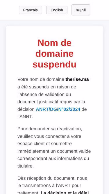 Screenshot of therise.ma