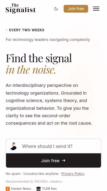 Screenshot of thesignal.ist