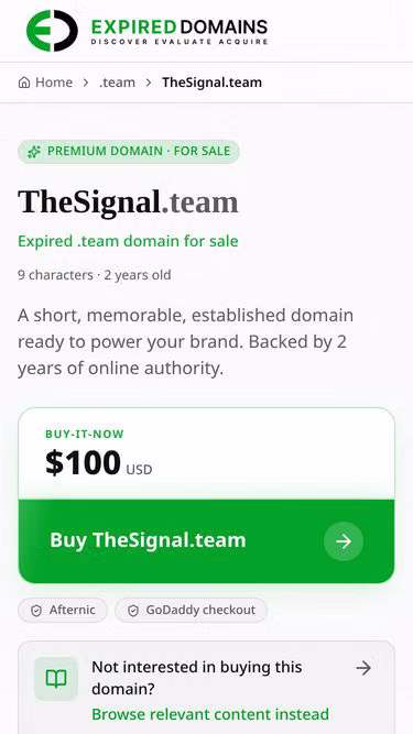 Screenshot of thesignal.team