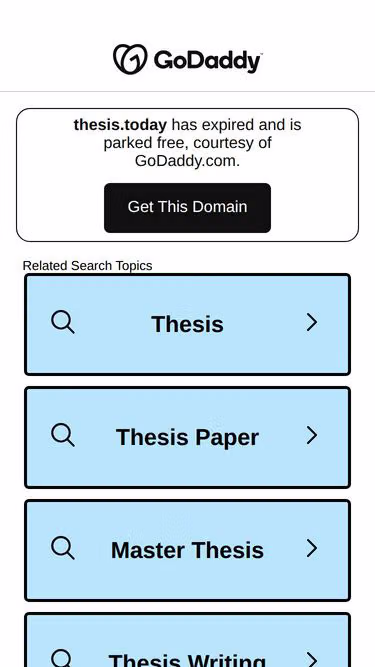 Screenshot of thesis.today