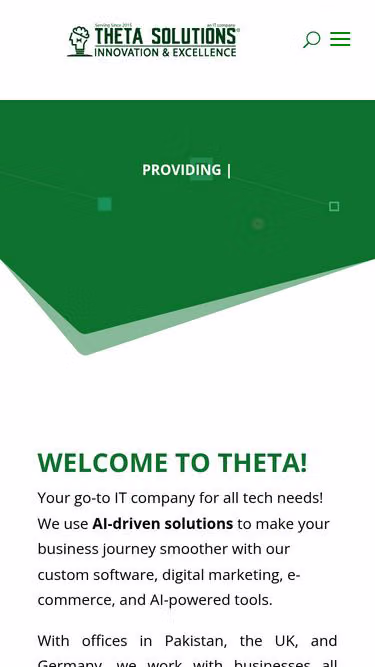 Screenshot of theta.solutions