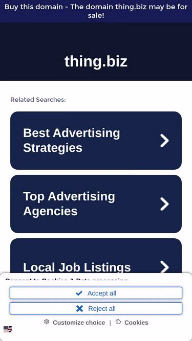Screenshot of thing.biz