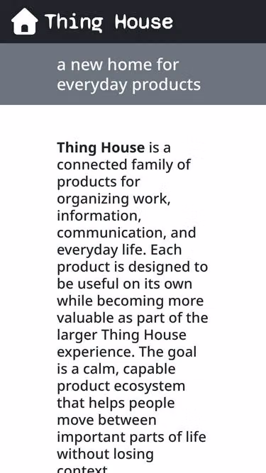 Screenshot of thing.house