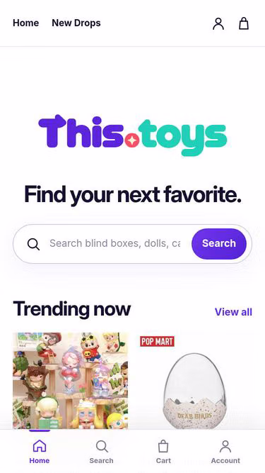 Screenshot of this.toys