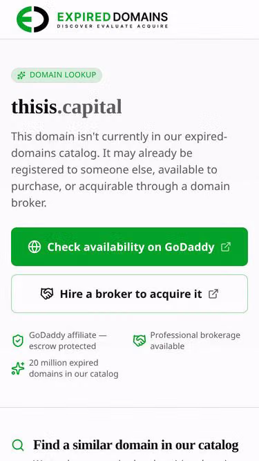 Screenshot of thisis.capital