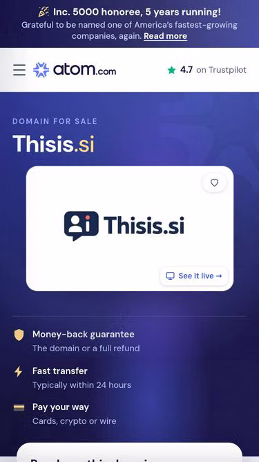 Screenshot of thisis.si