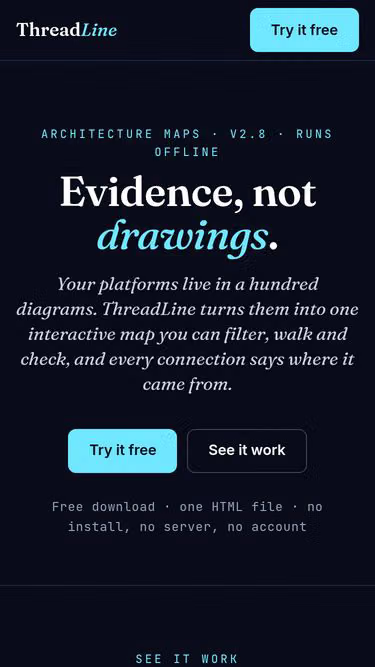 Screenshot of threadline.studio