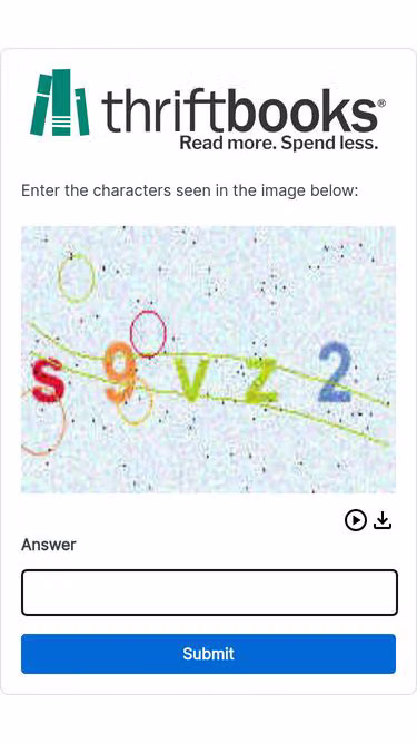Screenshot of thriftbooks.com