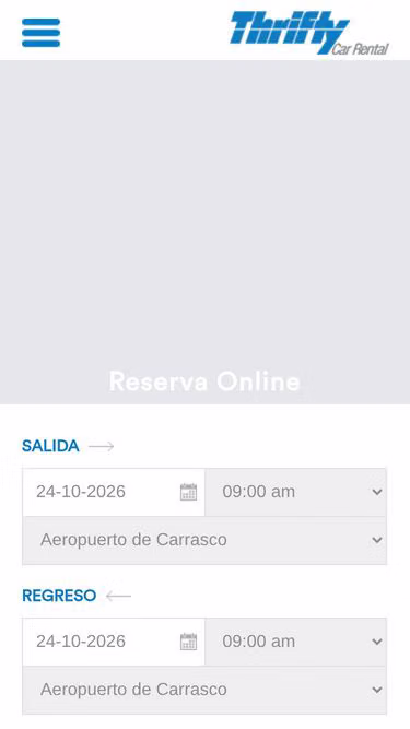 Screenshot of thrifty.com.uy