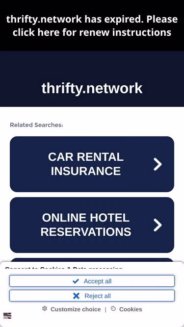 Screenshot of thrifty.network