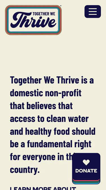 Screenshot of thrive.charity