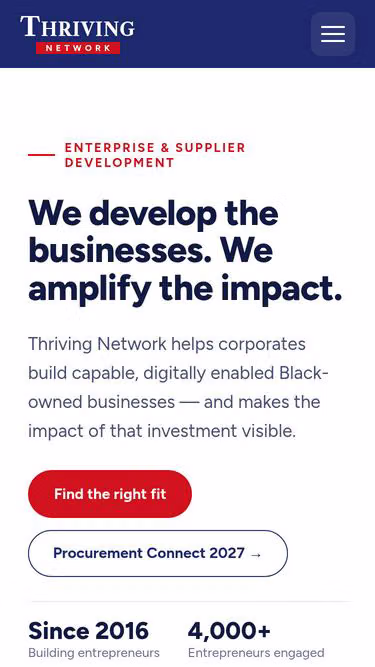 Screenshot of thriving.network