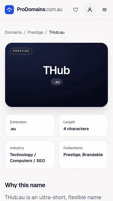Screenshot of thub.au