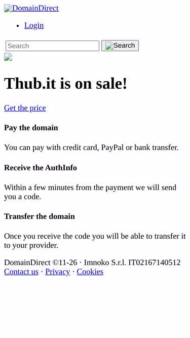 Screenshot of thub.it