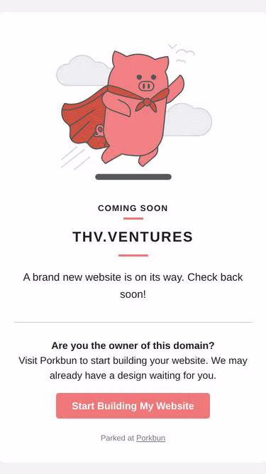 Screenshot of thv.ventures