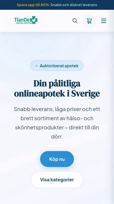 Screenshot of tiande.se