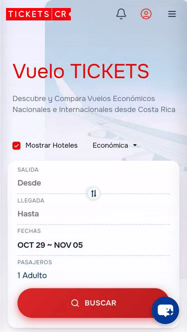 Screenshot of tickets.cr