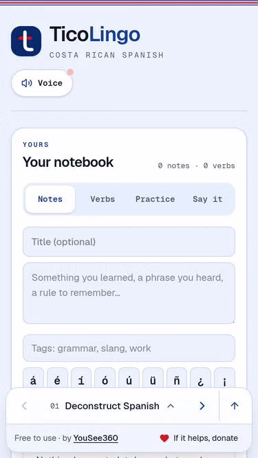 Screenshot of tico.talk