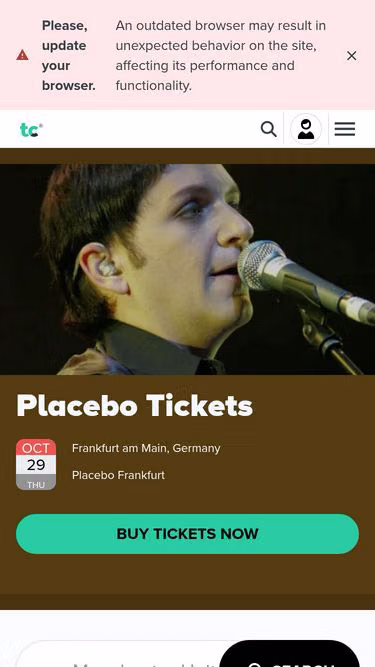 Screenshot of ticombo.se