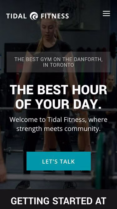 Screenshot of tidal.fitness