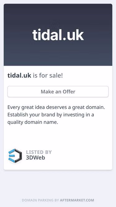Screenshot of tidal.uk